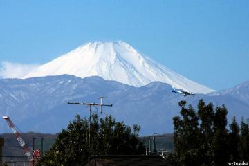 富士山と飛行機